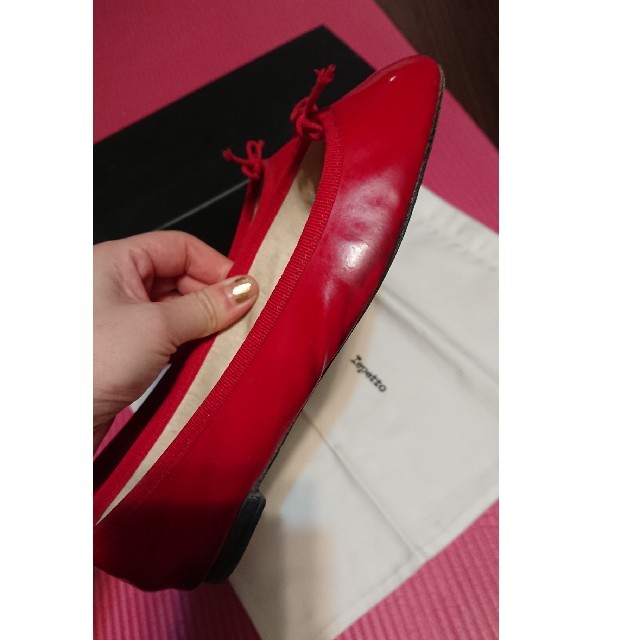 repetto(レペット)のレペット Repetto レッドバレエ バレエシューズ 38 レディースの靴/シューズ(バレエシューズ)の商品写真