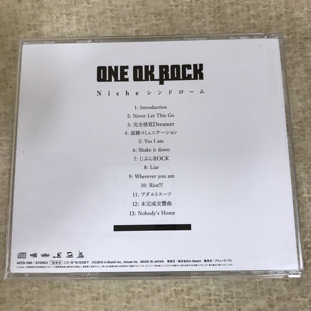 ONE OK ROCK(ワンオクロック)のONE OK ROCK  Nicheシンドローム エンタメ/ホビーのCD(ポップス/ロック(邦楽))の商品写真