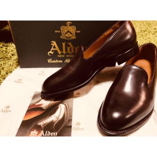 オールデン(Alden)のオールデン　コードバン　スリッポン　日本未発売　9.5 alden(ドレス/ビジネス)