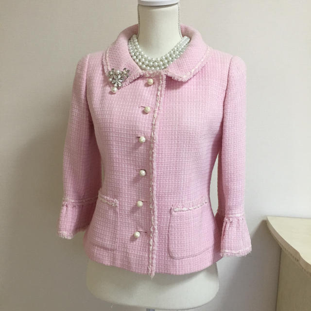 ご注意ください 極美品♡ Rene ルネ ツイード 春色 ピンク テーラード