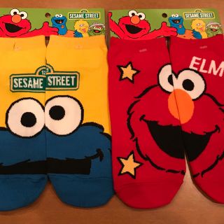 セサミストリート(SESAME STREET)のセサミストリート〜エルモ＆クッキーモンスター靴下2足組22〜26cm(ソックス)