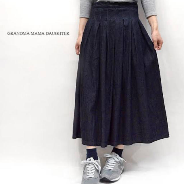 GRANDMA MAMA DAUGHTER/デニムタックスカート レディースのスカート(ロングスカート)の商品写真