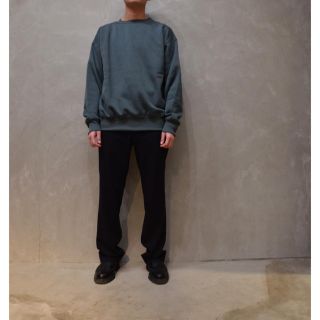 コモリ(COMOLI)のAURALEE  POLYESTER SWEAT P/O #BLUE GRAY(スウェット)