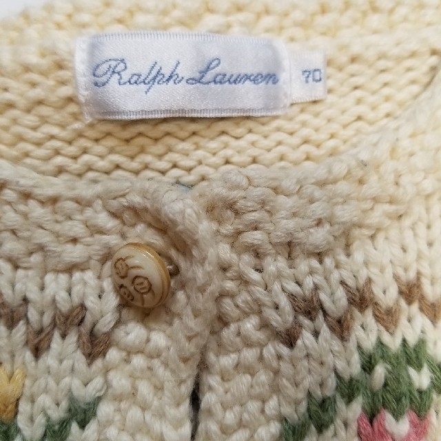 Ralph Lauren(ラルフローレン)のRALPH LAUREN　カーディガン　キッズ70 キッズ/ベビー/マタニティのベビー服(~85cm)(カーディガン/ボレロ)の商品写真