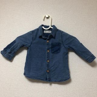 ザラ(ZARA)のzara baby デニムシャツ 80(シャツ/カットソー)