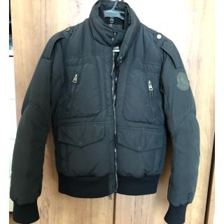 モンクレール(MONCLER)のモンクレール ブラック ビッグ　デカワッペン　フライト M65 MA1 サイズ1(ダウンジャケット)