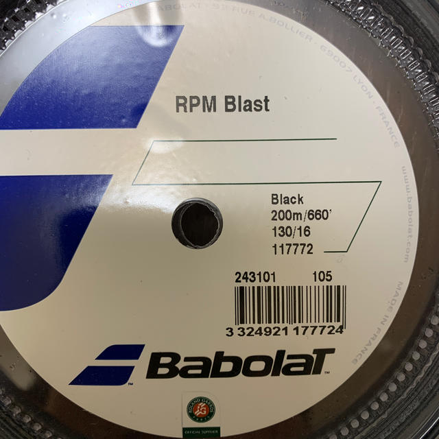 Babolat(バボラ)のBABOLAT RPMブラスト 130 200mロールガット スポーツ/アウトドアのテニス(その他)の商品写真