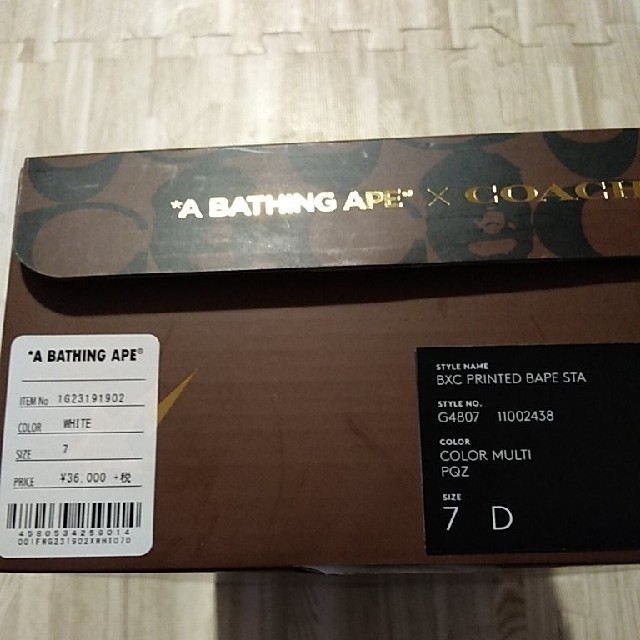 A BATHING APE(アベイシングエイプ)のレア☆エイプ×COACH Bape STA 25cm US7　コーチコラボ　靴 レディースの靴/シューズ(スニーカー)の商品写真