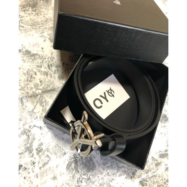 OY LOGO LEATHER BELT オーワイ ロゴ レザー ベルト