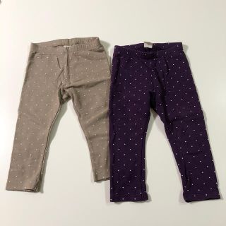 エイチアンドエム(H&M)のみーちゃん様専用　H&M レギンス パンツ　ドット　2本セット(パンツ/スパッツ)