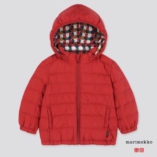 マリメッコ(marimekko)の海外限定 marimekko×ユニクロ ダウンジャケット80 赤 マリメッコ(ジャケット/コート)