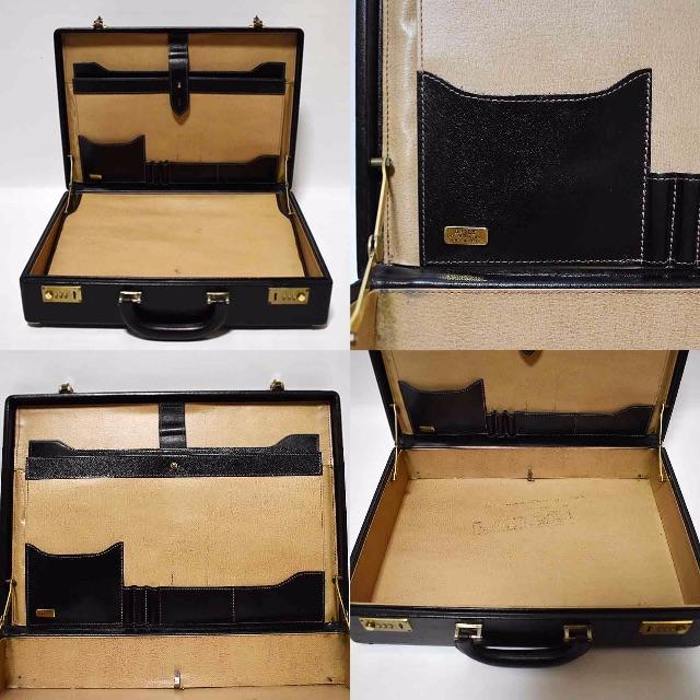 Bally(バリー)のBALLYバリー ビンテージ 革張りアタッシュケース 黒 イタリア製 メンズのバッグ(ビジネスバッグ)の商品写真