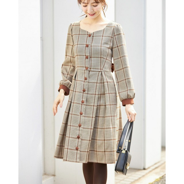 tocco(トッコ)の【新品未使用】数時間限定！tocco closet チェックリボンワンピース レディースのワンピース(ひざ丈ワンピース)の商品写真