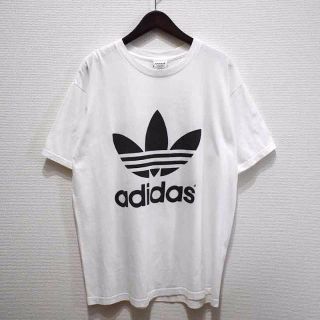 アディダス(adidas)のadidasビッグトレフォイルロゴ半袖Tシャツ S 90s USA製(Tシャツ/カットソー(半袖/袖なし))