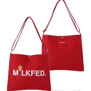 ミルクフェド(MILKFED.)のラス1 MILKFED. レッド ショルダー コラボ セーラームーン(ショルダーバッグ)