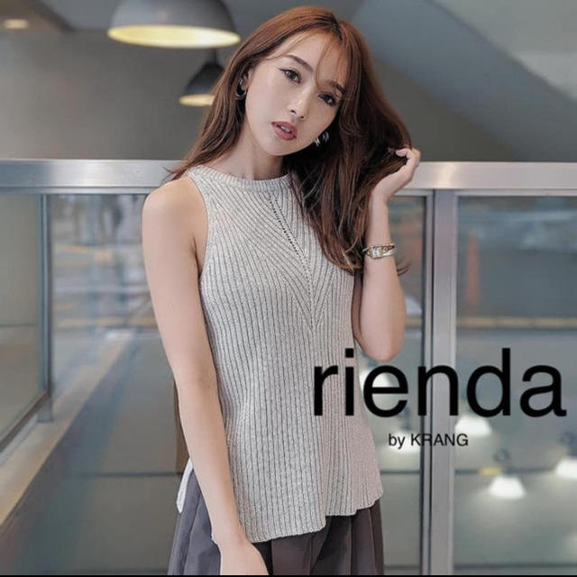 rienda(リエンダ)のrienda shiny アメスリ knit TOP レディースのトップス(カットソー(半袖/袖なし))の商品写真