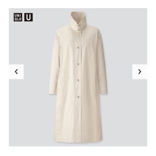 ユニクロ(UNIQLO)の【新品未使用タグ付き】uniqlo u ライトロングコート　L natural(ロングコート)