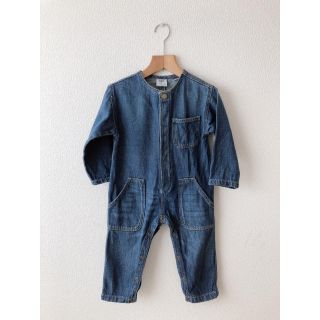 ザラキッズ(ZARA KIDS)の【美品】ZARA baby デニムオールインワン サロペット ロンパース(パンツ/スパッツ)