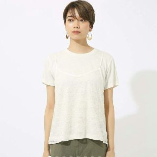 アズールバイマウジー(AZUL by moussy)の新品　レースキャミセットT(Tシャツ(半袖/袖なし))