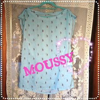 マウジー(moussy)の☆ミニーちゃんスカイブルートップス☆(カットソー(半袖/袖なし))