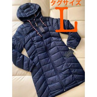 トミーヒルフィガー(TOMMY HILFIGER)のトミーヒルフィガー TOMMY HILFIGER ロングダウンコート紺(ダウンコート)