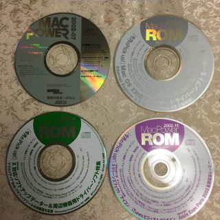 10.MAC POWER CD-ROM '02-7,8,9,11  4枚(PC周辺機器)