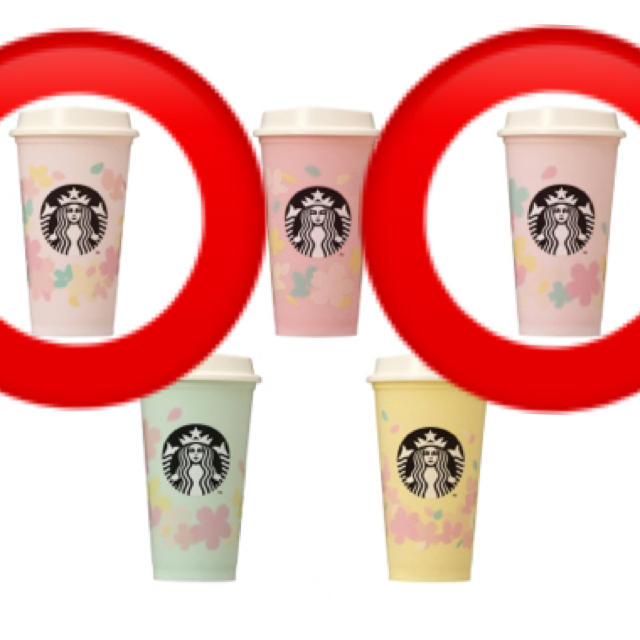 Starbucks Coffee(スターバックスコーヒー)の⑥①②桃黄緑 SAKURA 2020 リユーザブル カップ バラ売り スタバ インテリア/住まい/日用品のキッチン/食器(グラス/カップ)の商品写真