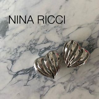 ニナリッチ(NINA RICCI)のNINA RICCI ニナリッチ イヤリング　ヴィンテージ  シルバー色　ハート(イヤリング)