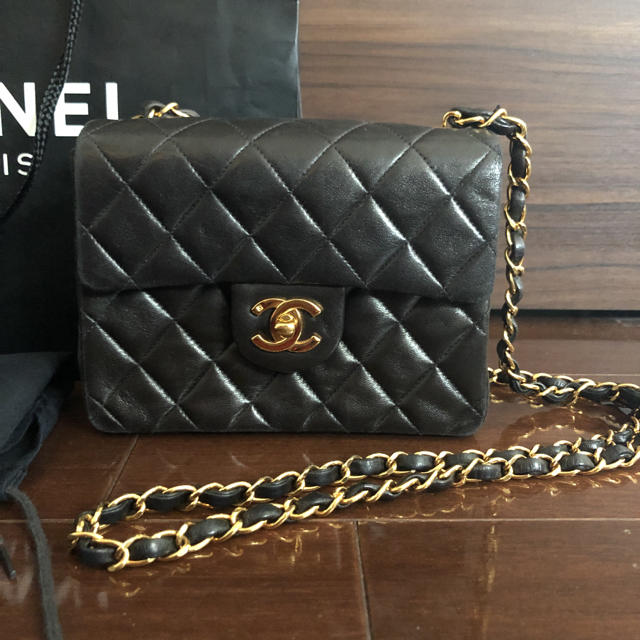 シャネル CHANEL ビコローレ ロゴプレート チェーン ショルダーバッグ