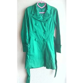 【りりか様専用】春色スプリングコート グリーン 緑(トレンチコート)