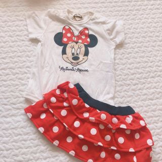 アナップキッズ(ANAP Kids)のミニーちゃんセットアップ☆ANAP(Ｔシャツ)