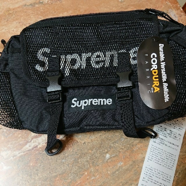 supreme 立ち上げ Waist Bag 黒 ウエストバッグ