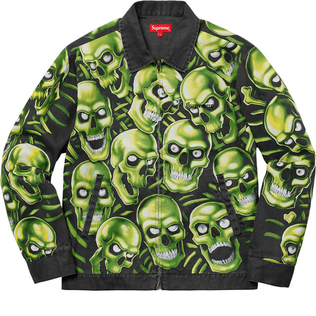 極美品 Supreme Skull Pile Work Jacket s室内での試着のみ付属品