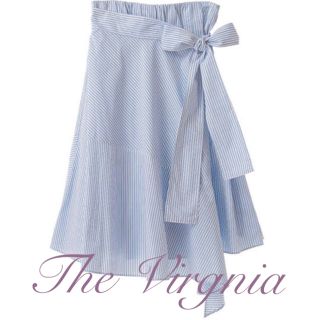 ザヴァージニア(The Virgnia)の美品♡the virgnia ストライプギャザースカート(ロングスカート)