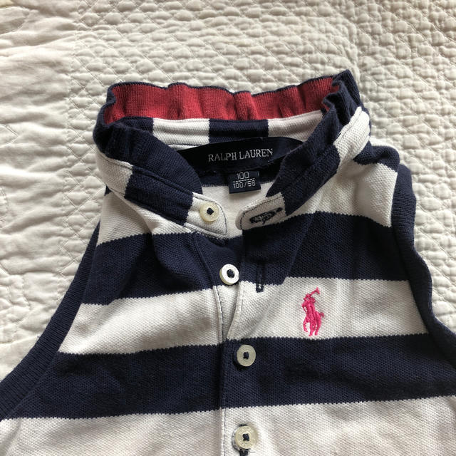 Ralph Lauren(ラルフローレン)のラルフローレン  100㎝　ノースリーブ　ポロシャツ キッズ/ベビー/マタニティのキッズ服女の子用(90cm~)(Tシャツ/カットソー)の商品写真