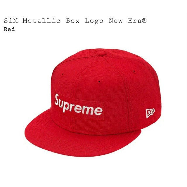 メンズSupreme $1M Metallic Box Logo New Era