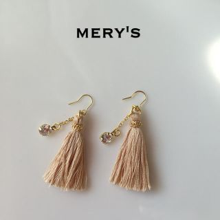 キュービックジルコニアとタッセルのピアス(ピアス)