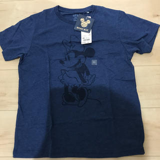 ユニクロ(UNIQLO)の新品☆ユニクロ　ディズニーミッキーブルーミニーTシャツ　ネイビー(Tシャツ(半袖/袖なし))