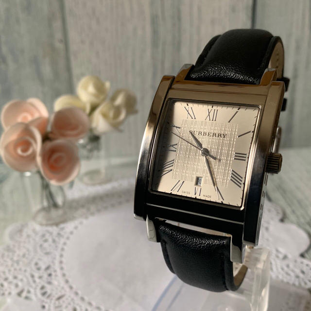 BURBERRY(バーバリー)の【電池交換済み】BURBERRY バーバリー BU1554 腕時計 スクエア 銀 メンズの時計(腕時計(アナログ))の商品写真