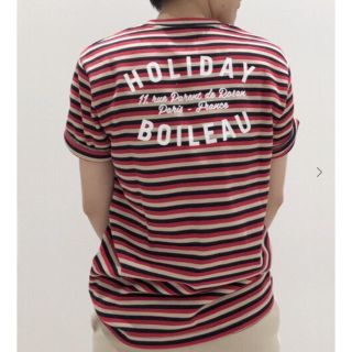 アパルトモンドゥーズィエムクラス(L'Appartement DEUXIEME CLASSE)のL'Appartement HOLIDAY BACK LOGO BORDER T(Tシャツ(半袖/袖なし))