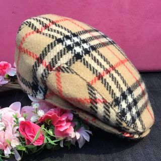 バーバリー(BURBERRY)のバーバリーズ♡ビンテージ ハンチング♡チェック柄 ブラウン系(ハンチング/ベレー帽)