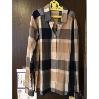 バーバリーブルーレーベル(BURBERRY BLUE LABEL)の試着のみ BLブルーレーベルクレストブリッジ 茶チェックシャツブラウス40(シャツ/ブラウス(長袖/七分))