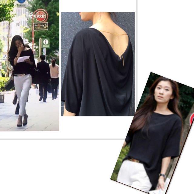 DEUXIEME CLASSE(ドゥーズィエムクラス)の篠原涼子着用Deuxieme Classe DRAPE Tシャツ レディースのトップス(Tシャツ(半袖/袖なし))の商品写真