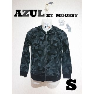 アズールバイマウジー(AZUL by moussy)のAZUL by moussy カモパイルZIPパーカー(パーカー)