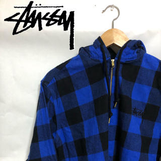 ステューシー(STUSSY)のstussy ステューシー　チェック　ジップパーカー(パーカー)