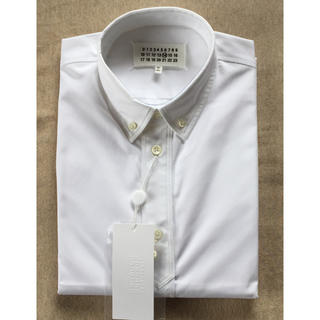 マルタンマルジェラ(Maison Martin Margiela)の白41新品56%off メゾンマルジェラ ポプリン 長袖シャツ ホワイト メンズ(シャツ)