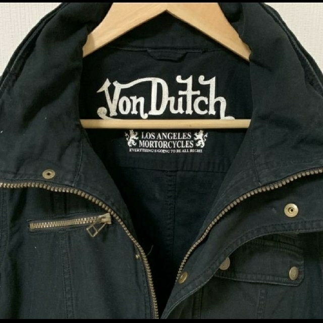 VON DUTCH 古着　状態良好　ジャケット　ライダース　ブラック系