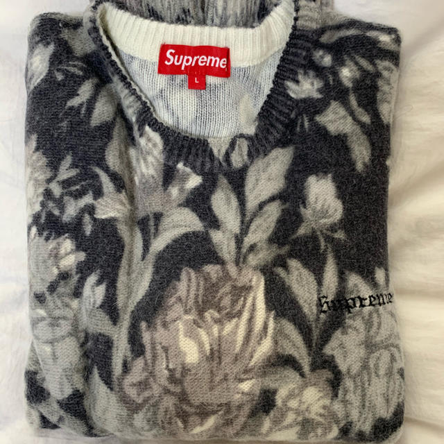 Printed Floral Angora Sweater Supreme