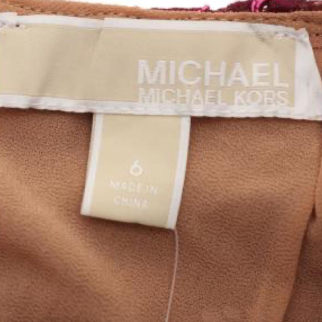 Michael Kors(マイケルコース)のMICHAEL MICHAEL KORS ワンピース レース 紫 ベージュ  レディースのワンピース(ひざ丈ワンピース)の商品写真