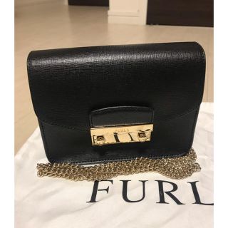 フルラ(Furla)のFURLA  メトロポリス　チェーンバッグ　黒(ショルダーバッグ)